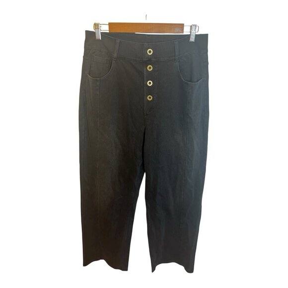 Halara Flex High Waisted Casual Boyfriend Jeans Large Black Straight Leg Pockets - Picture 3 of 10